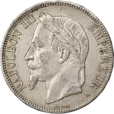 FRANCE, Napoléon III, 5 Francs, 1867, Paris, KM #799.1, EF(40-45), Silver, G...