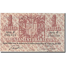Billet, Espagne, 1 Peseta, Ajuntament, 1938, 1938, TTB+