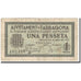 Banknote, Spain, TARRAGONA, 1 Peseta, Blason, 1937, 1937, EF(40-45)