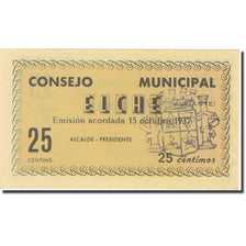 Biljet, Spanje, 25 Centimos, Blason, 1937, 1937, NIEUW
