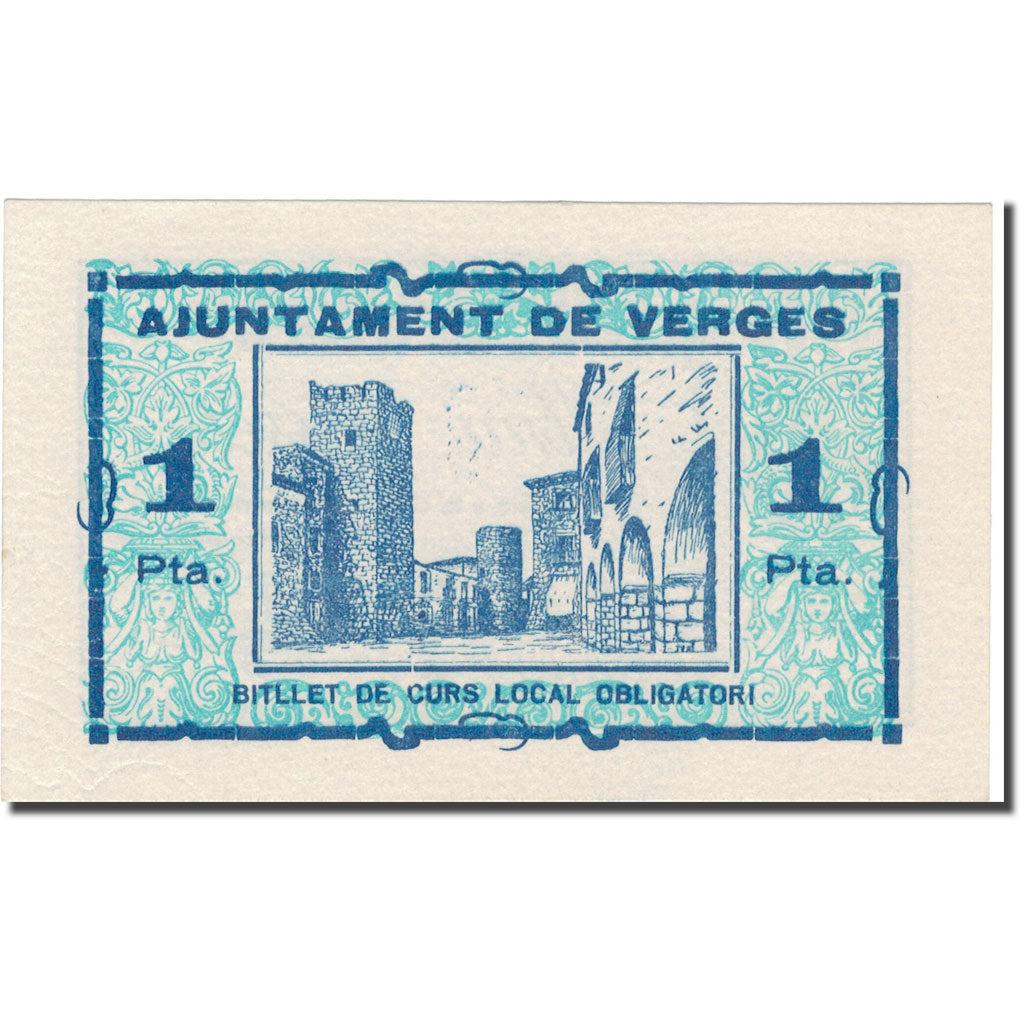 Banconote, Spagna, 1 Peseta, Ville, 1937, 1937, SPL+