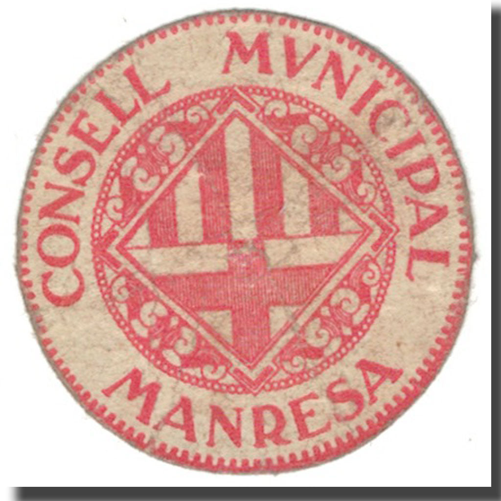 Banknote, Spain, MANRESA, 10 Centimes, valeur faciale, 1937, 1937, EF(40-45)