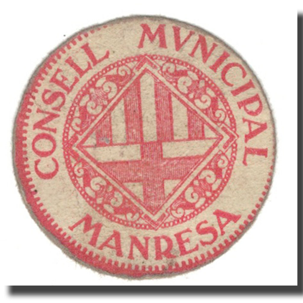 Banknote, Spain, MANRESA, 10 Centimes, valeur faciale, 1937, 1937, AU(50-53)