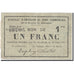 France, Rimogne, 1 Franc, 1916, VF(20-25)