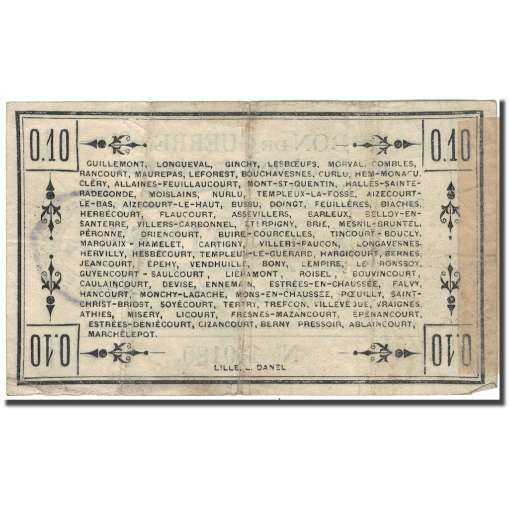 Frankreich, Peronne, 10 Centimes, 1915, SS, Pirot:80-411