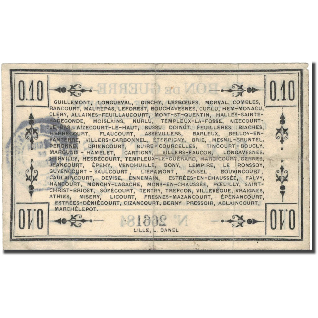 Frankreich, Peronne, 10 Centimes, 1915, SS, Pirot:80-411