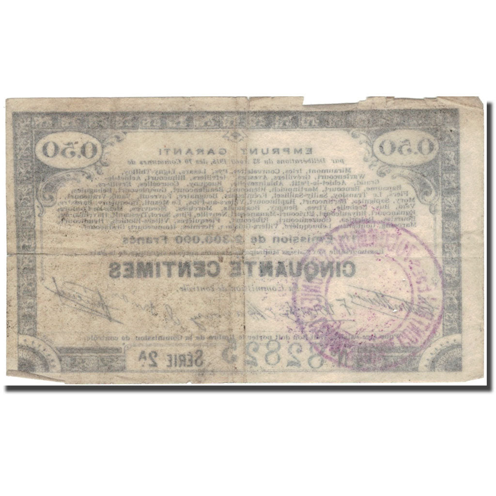 France, 70 Communes, 1 Franc, 1915, VF(20-25), Pirot:62-61