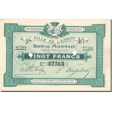 France, Lannoy, 20 Francs, TTB+, Pirot:59-1493