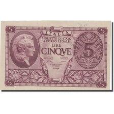 Banknote, Italy, 5 Lire, 1944, 1944-11-23, KM:31a, EF(40-45)