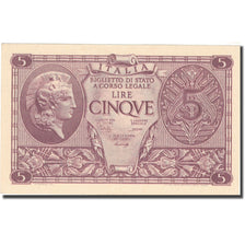 Banknote, Italy, 5 Lire, 1944, 1944-11-23, KM:31b, EF(40-45)