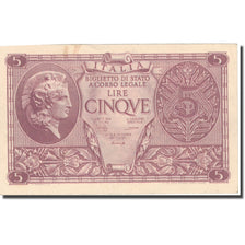 Banknote, Italy, 5 Lire, 1944, 1944-11-23, KM:31b, EF(40-45)