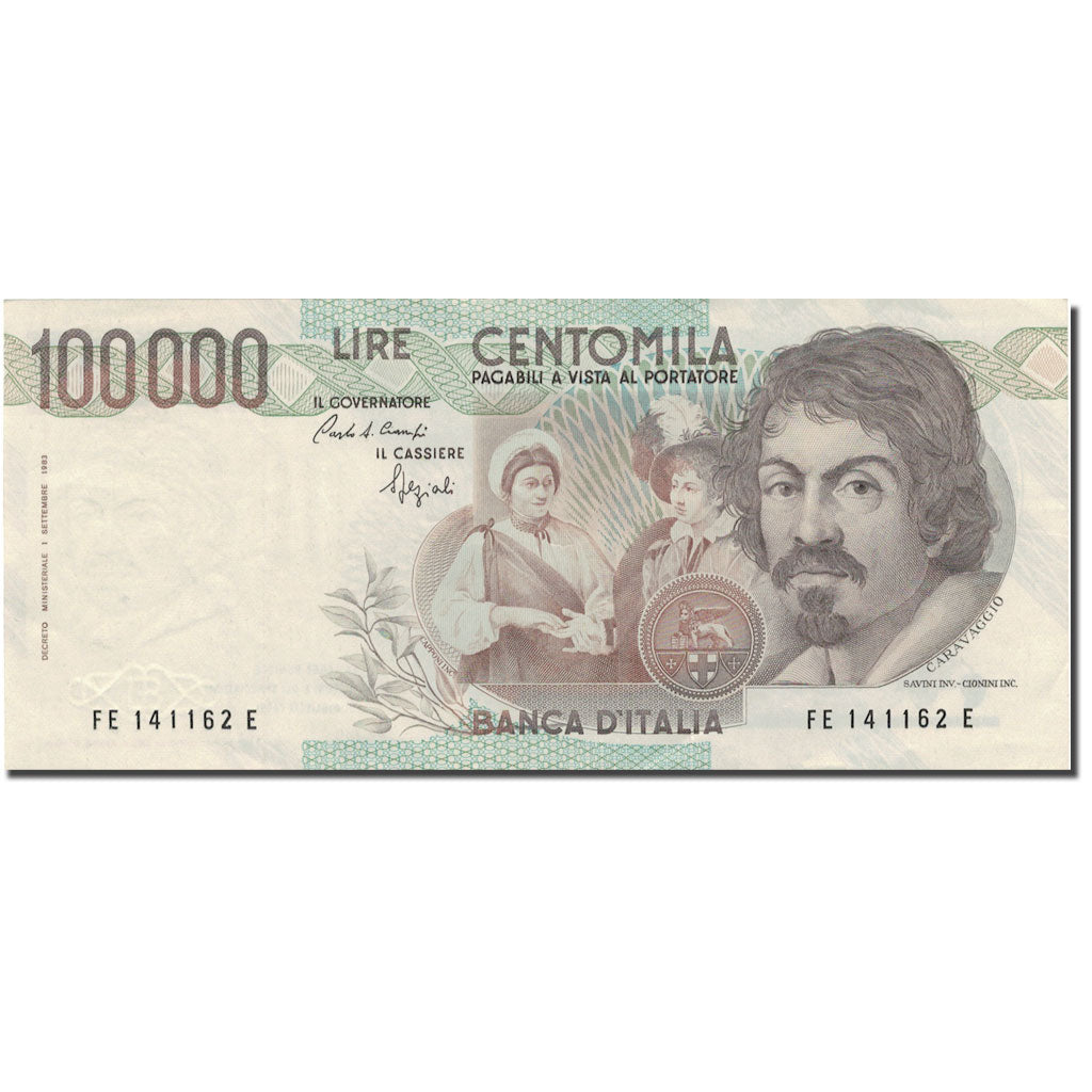 Banknote, Italy, 100,000 Lire, 1983, 1983-09-01, KM:110b, AU(50-53)