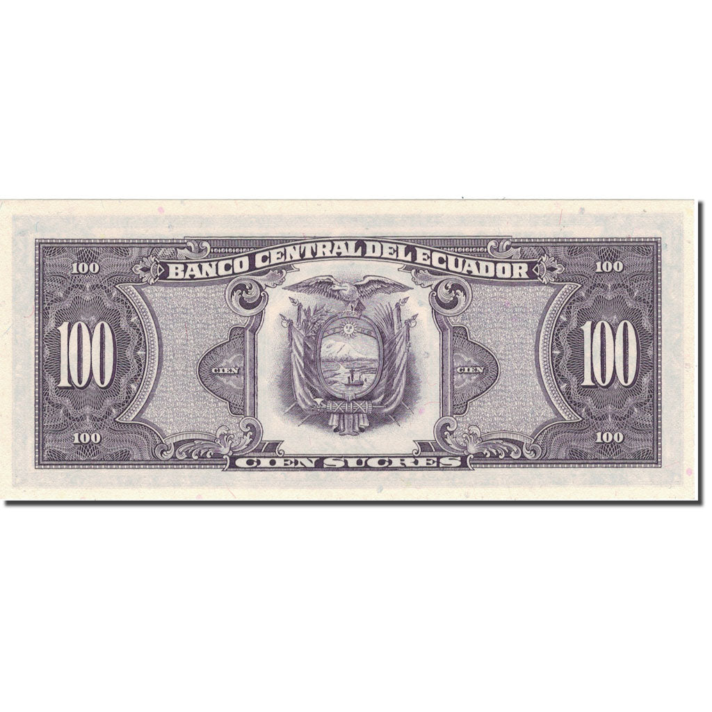 Billet, Équateur, 100 Sucres, 1986, 1986-04-29, KM:123, SUP
