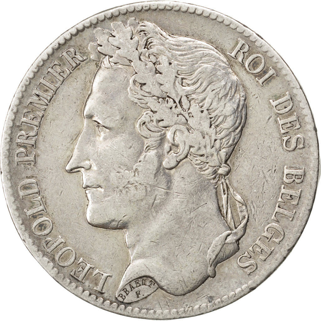 Coin, Belgium, Leopold I, 5 Francs, 5 Frank, 1834, EF(40-45), Silver, KM:3.1