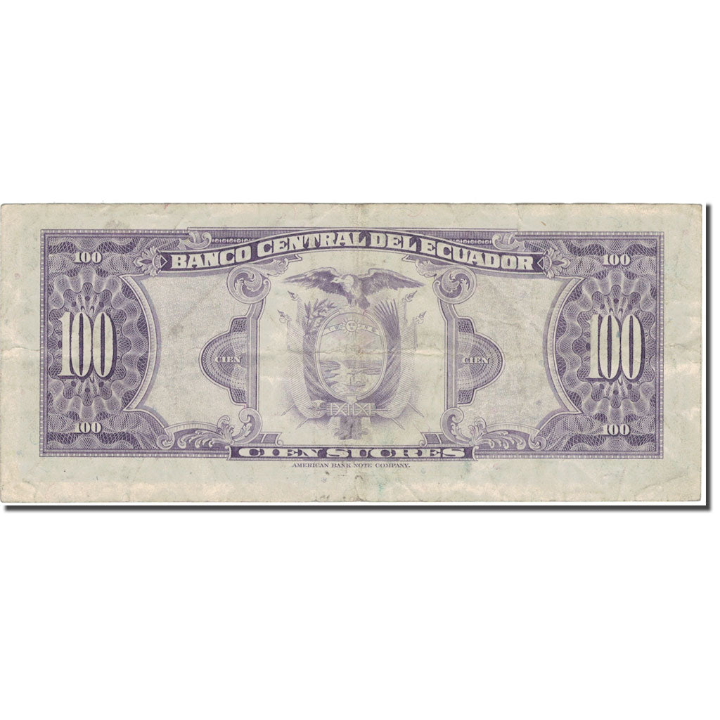Banknote, Ecuador, 100 Sucres, 1980, 1980-05-24, KM:112a, VF(30-35)