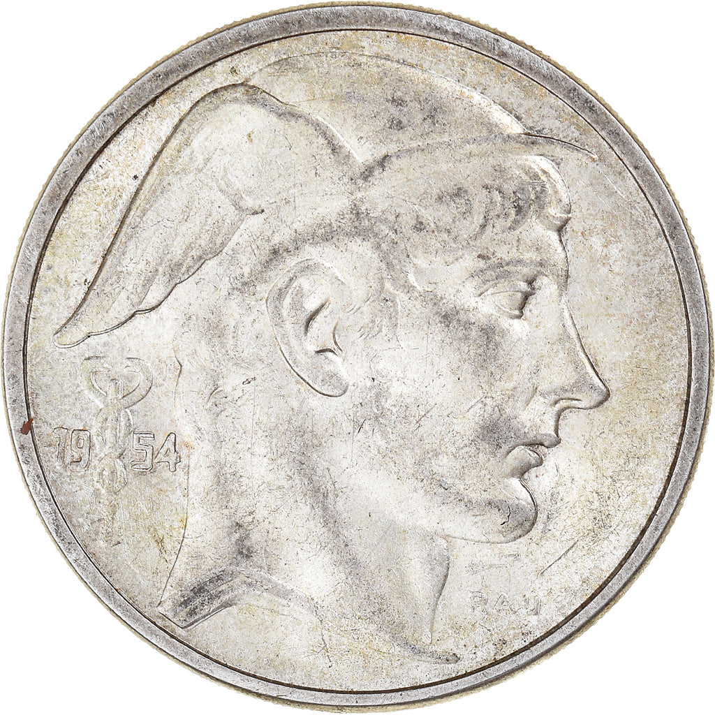 Coin, Belgium, 50 Francs, 50 Frank, 1954, EF(40-45), Silver, KM:137
