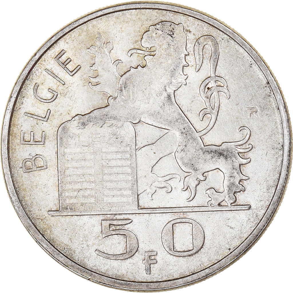 Coin, Belgium, 50 Francs, 50 Frank, 1954, EF(40-45), Silver, KM:137