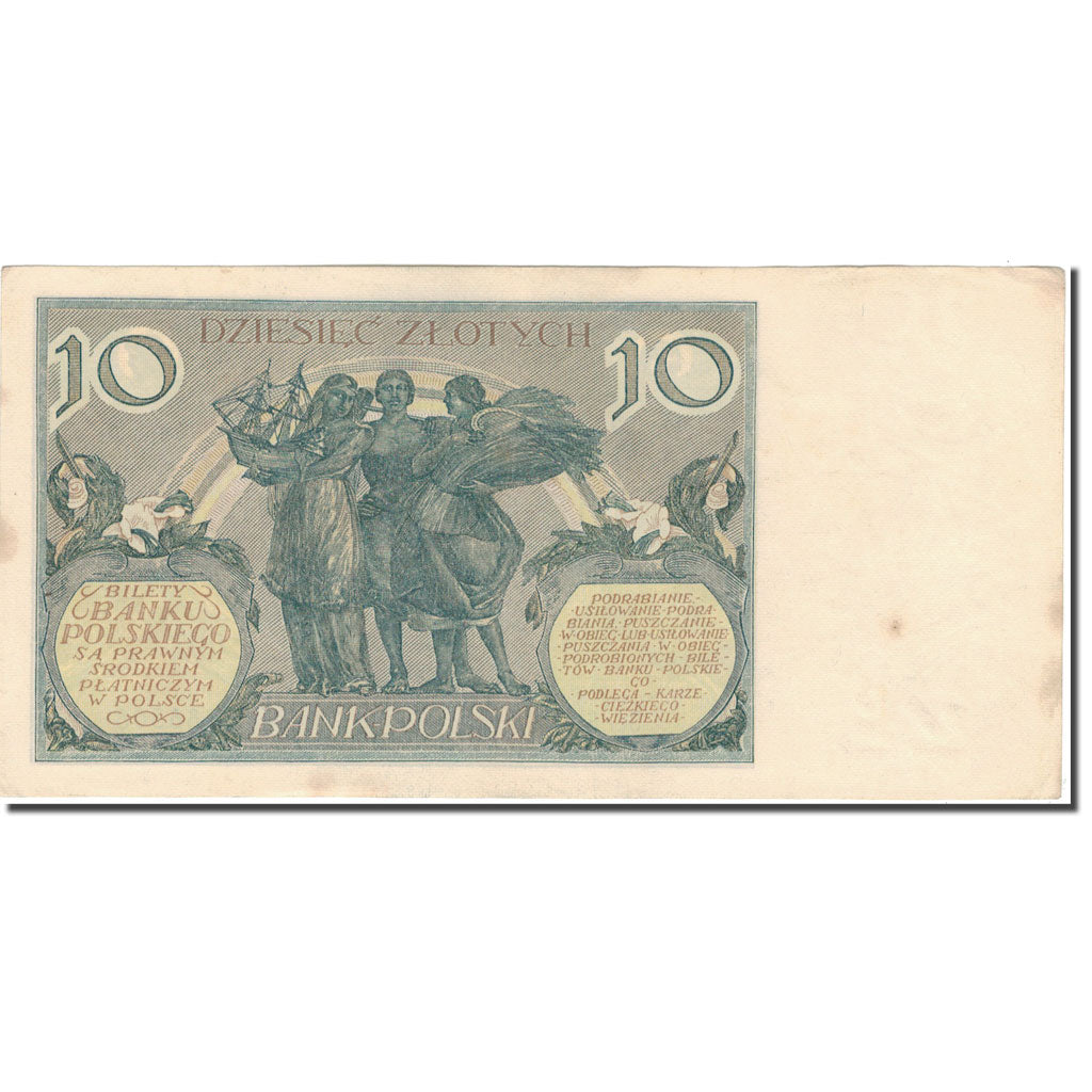 Banknote, Poland, 10 Zlotych, 1929, 1929-07-20, KM:69, VF(30-35)