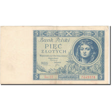 Banknote, Poland, 5 Zlotych, 1930, 1930-01-02, KM:72, VF(30-35)