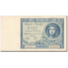 Banconote, Polonia, 5 Zlotych, 1930, 1930-01-02, KM:72, MB+
