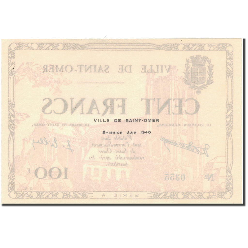 France, Saint-Omer, 100 Francs, 1940, UNC(65-70)