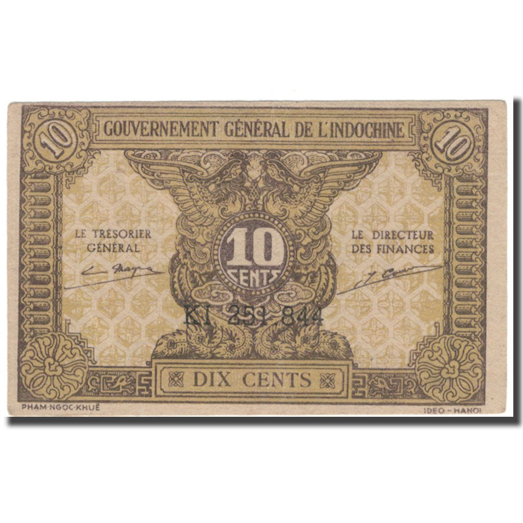 Banknote, FRENCH INDO-CHINA, 10 Cents, Undated (1942), KM:89a, AU(50-53)