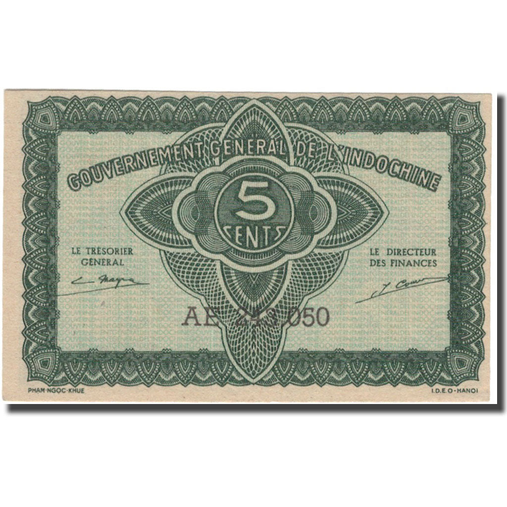 Banknote, FRENCH INDO-CHINA, 5 Cents, KM:88a, EF(40-45)