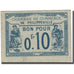 Banknote, Algeria, 10 Centimes, 1915, 1915-10-07, EF(40-45)