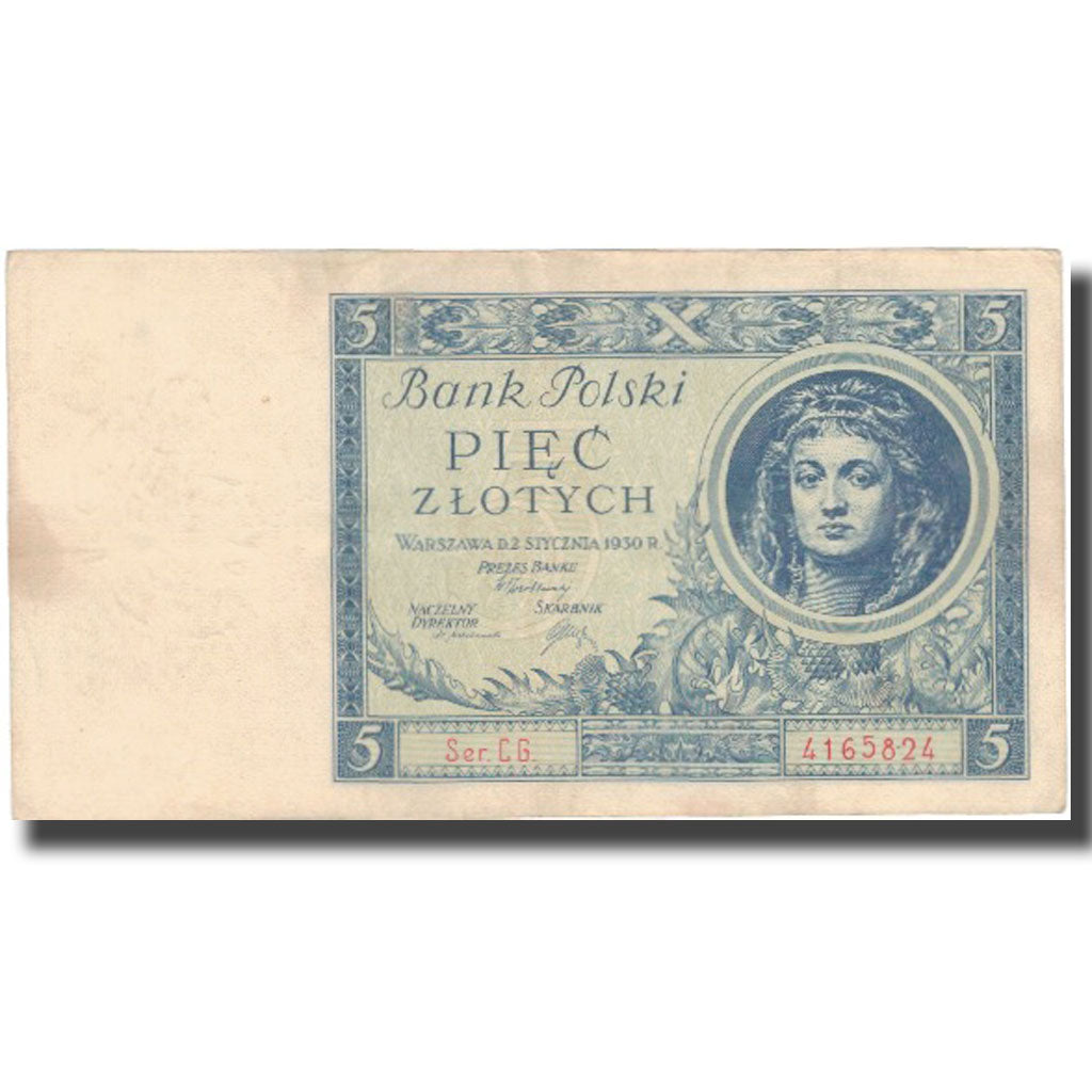 Billet, Pologne, 5 Zlotych, 1930, 1930-01-02, KM:72, TB