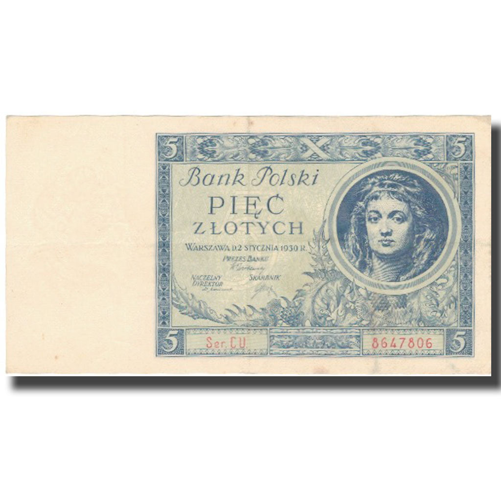 Billet, Pologne, 5 Zlotych, 1930, 1930-01-02, KM:72, TB