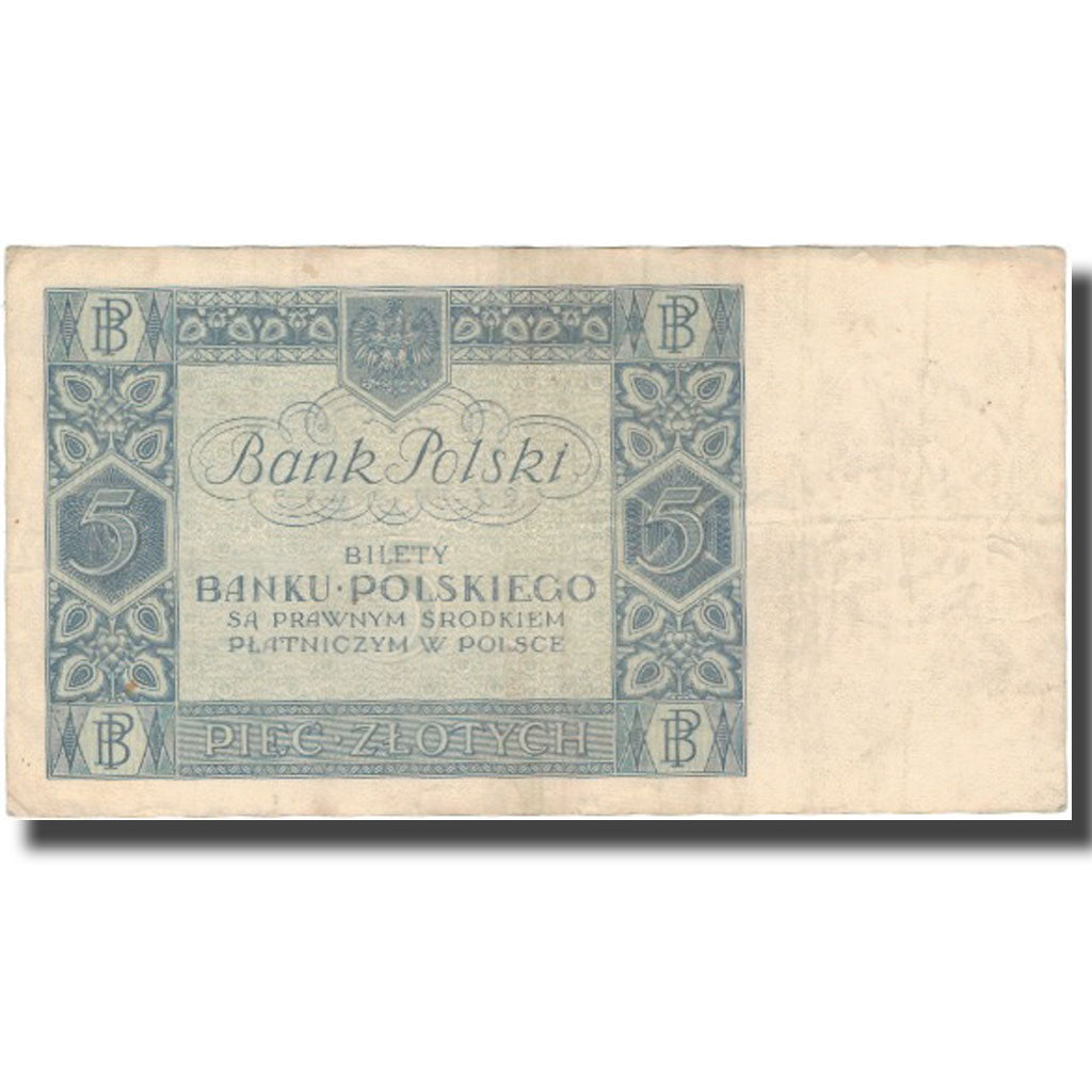 Billet, Pologne, 5 Zlotych, 1930, 1930-01-02, KM:72, TB