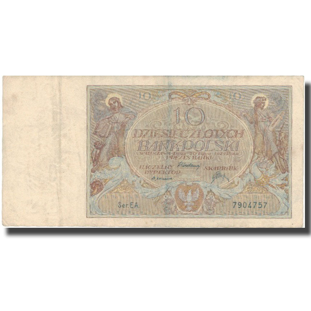 Banknote, Poland, 10 Zlotych, 1929, 1929-07-20, KM:69, VF(20-25)