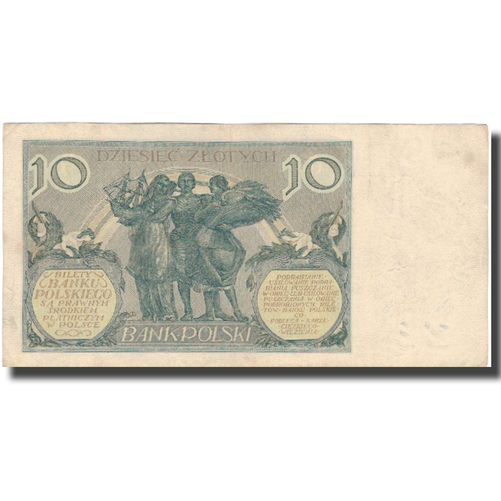 Banknote, Poland, 10 Zlotych, 1929, 1929-07-20, KM:69, VF(20-25)