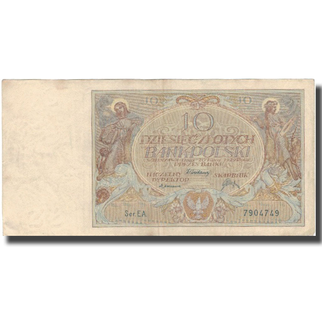 Geldschein, Polen, 10 Zlotych, 1929, 1929-07-20, KM:69, S
