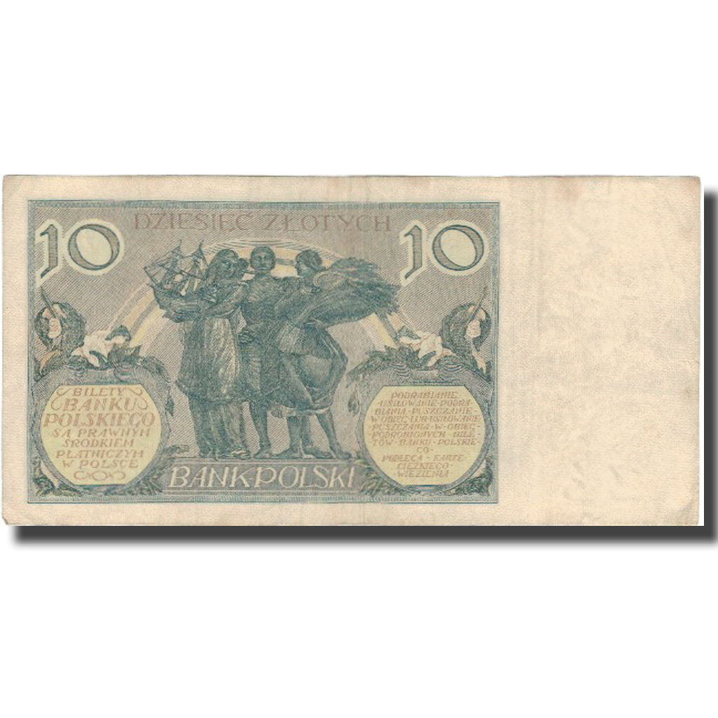 Geldschein, Polen, 10 Zlotych, 1929, 1929-07-20, KM:69, S