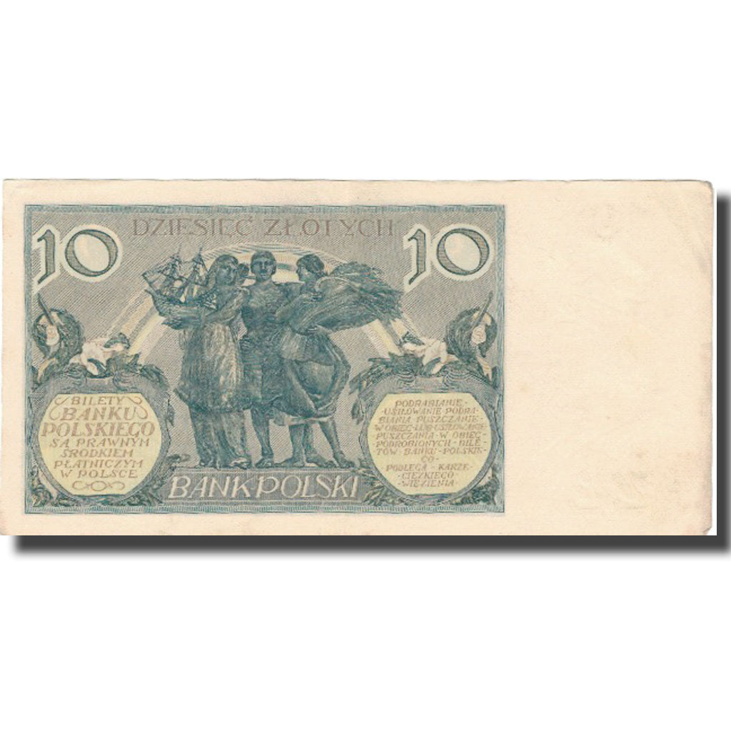 Banconote, Polonia, 10 Zlotych, 1929, 1929-07-20, KM:69, MB