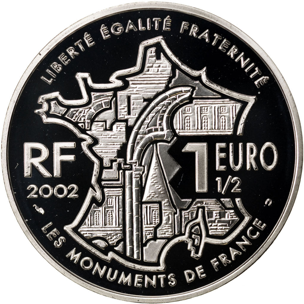 Francia, 1,5 Euro, 2002, FDC, Argento
