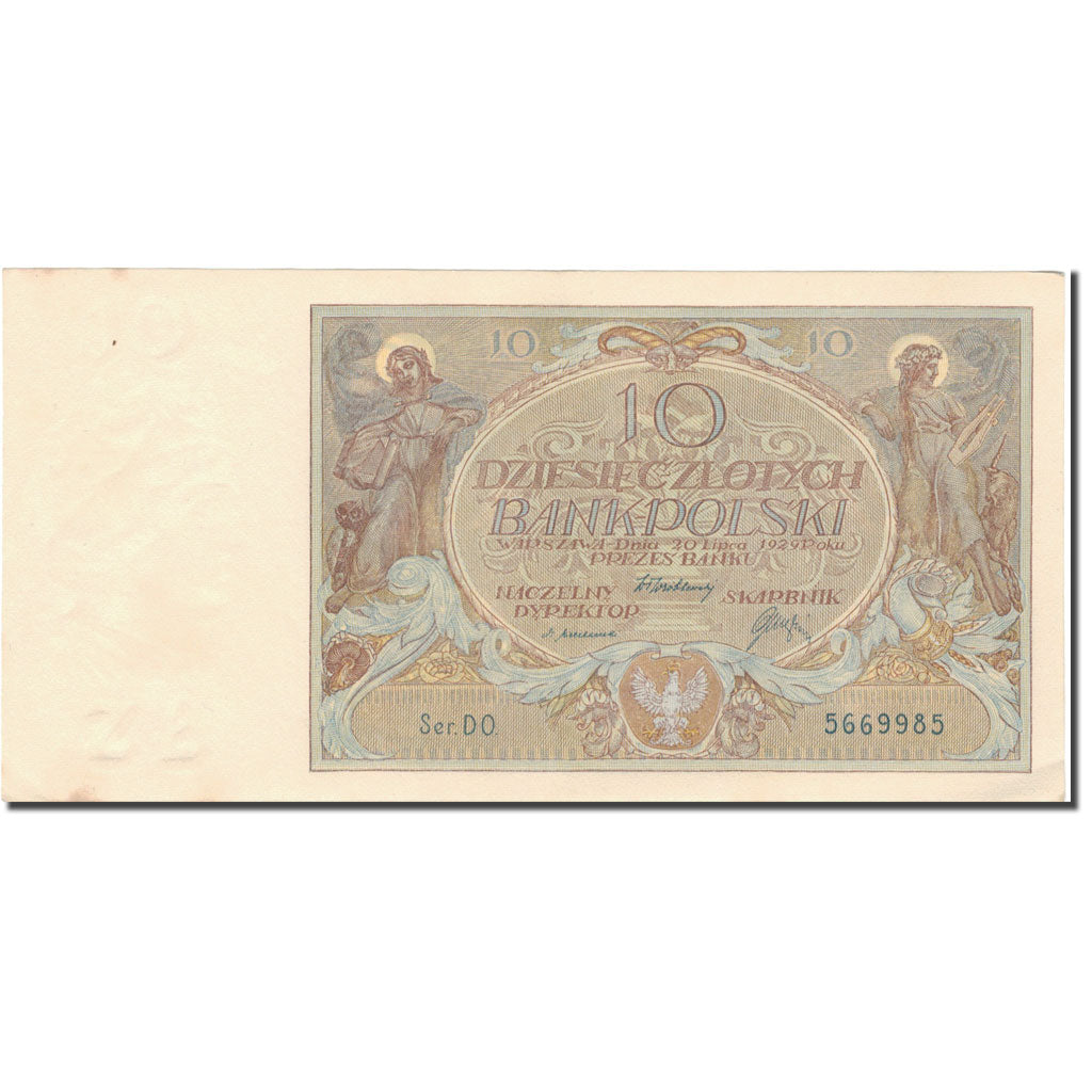 Banknote, Poland, 10 Zlotych, 1929, 1929-07-20, KM:69, VF(20-25)