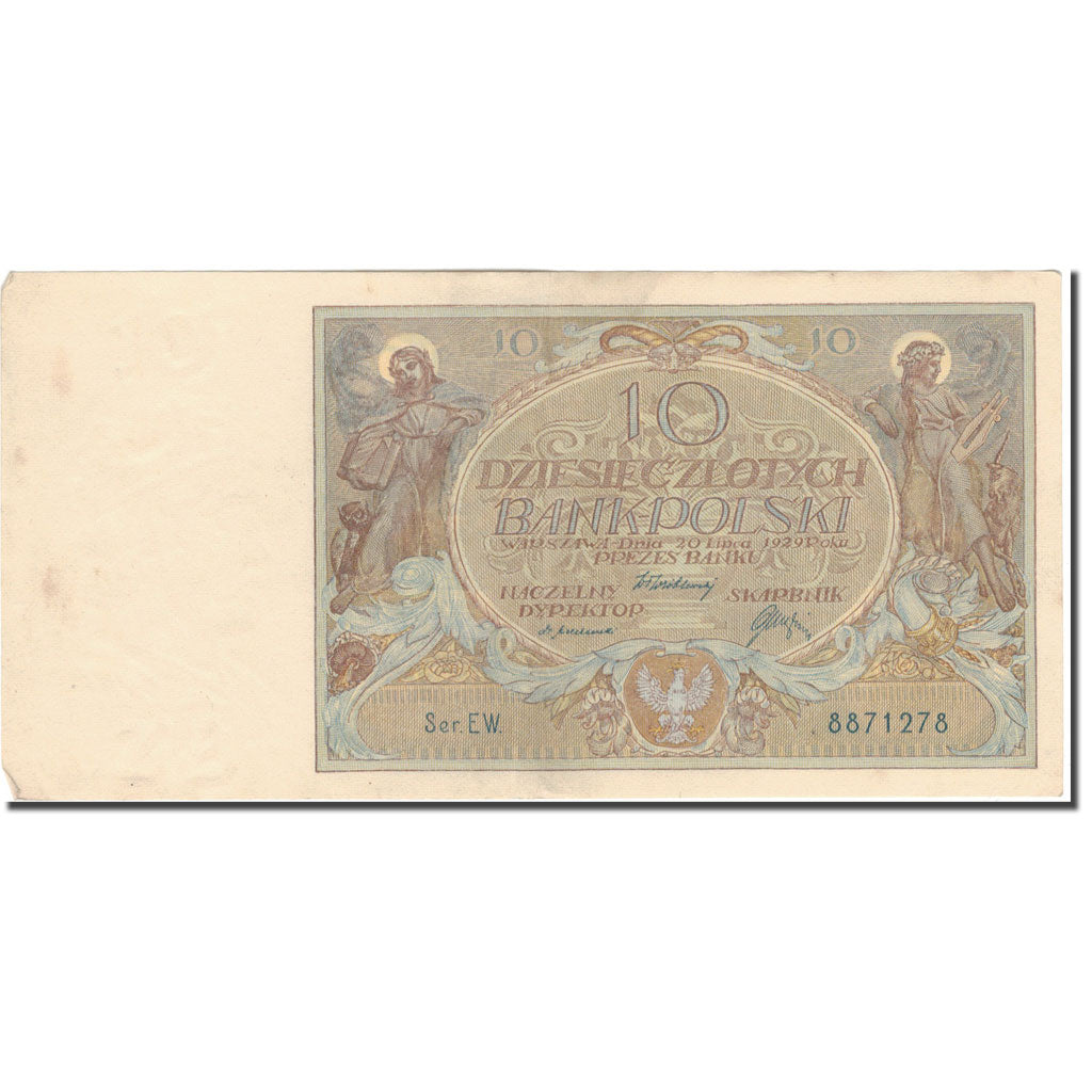 Banconote, Polonia, 10 Zlotych, 1929, 1929-07-20, KM:69, MB