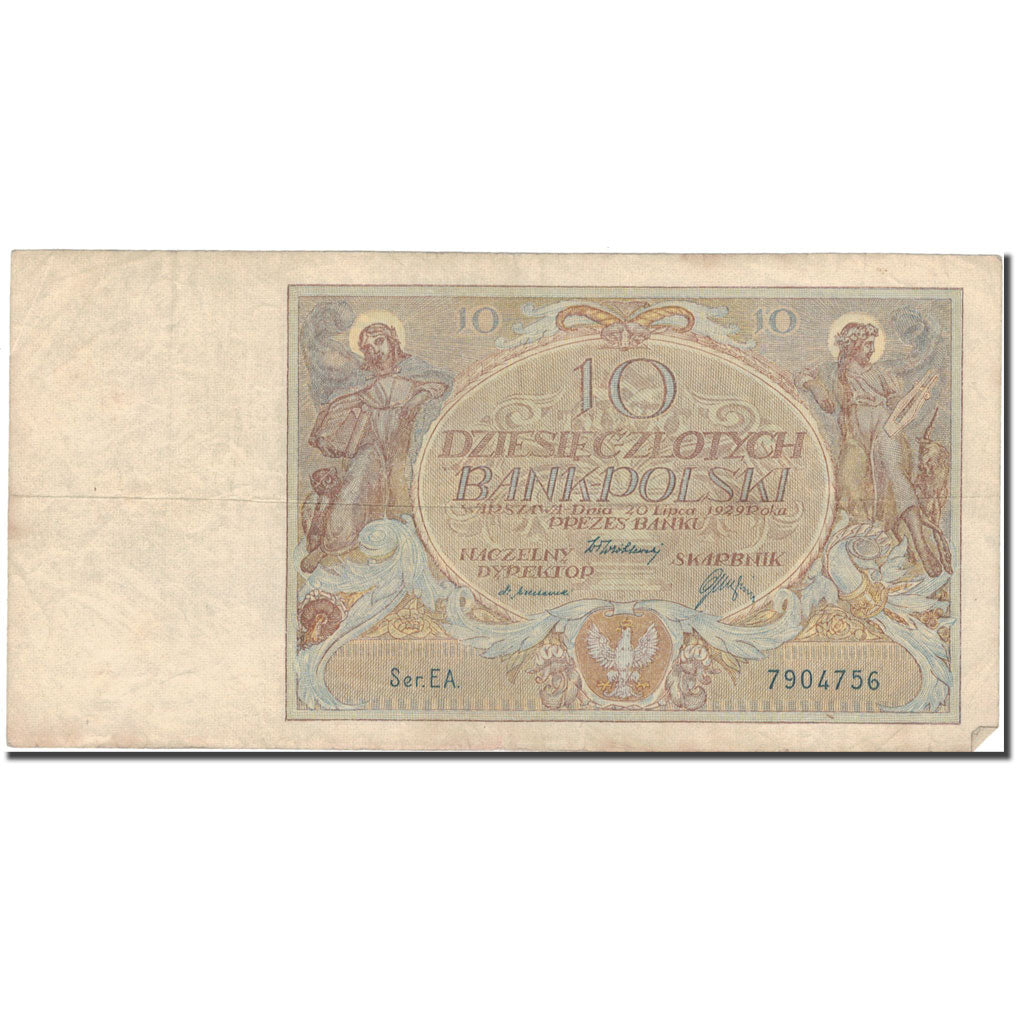 Billet, Pologne, 10 Zlotych, 1929, 1929-07-20, KM:69, TB