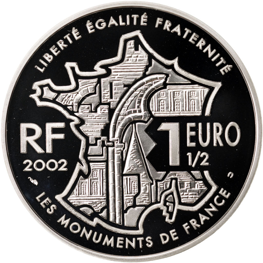 Francia, 1,5 Euro, 2002, FDC, Argento
