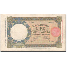 Banknote, Italy, 50 Lire, 1933, 1933-10-11, KM:54a, VF(30-35)