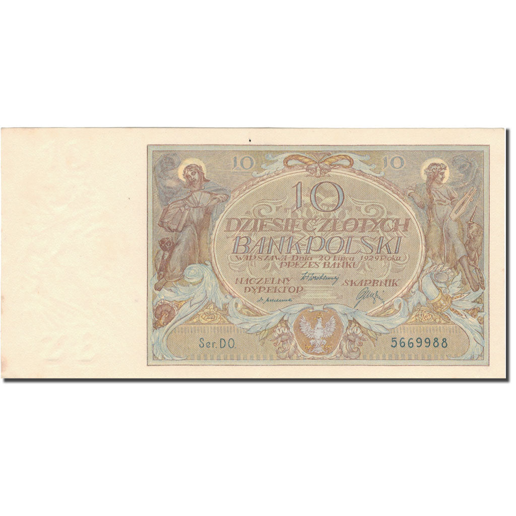 Banknote, Poland, 10 Zlotych, 1929, 1929-07-20, KM:69, VF(20-25)