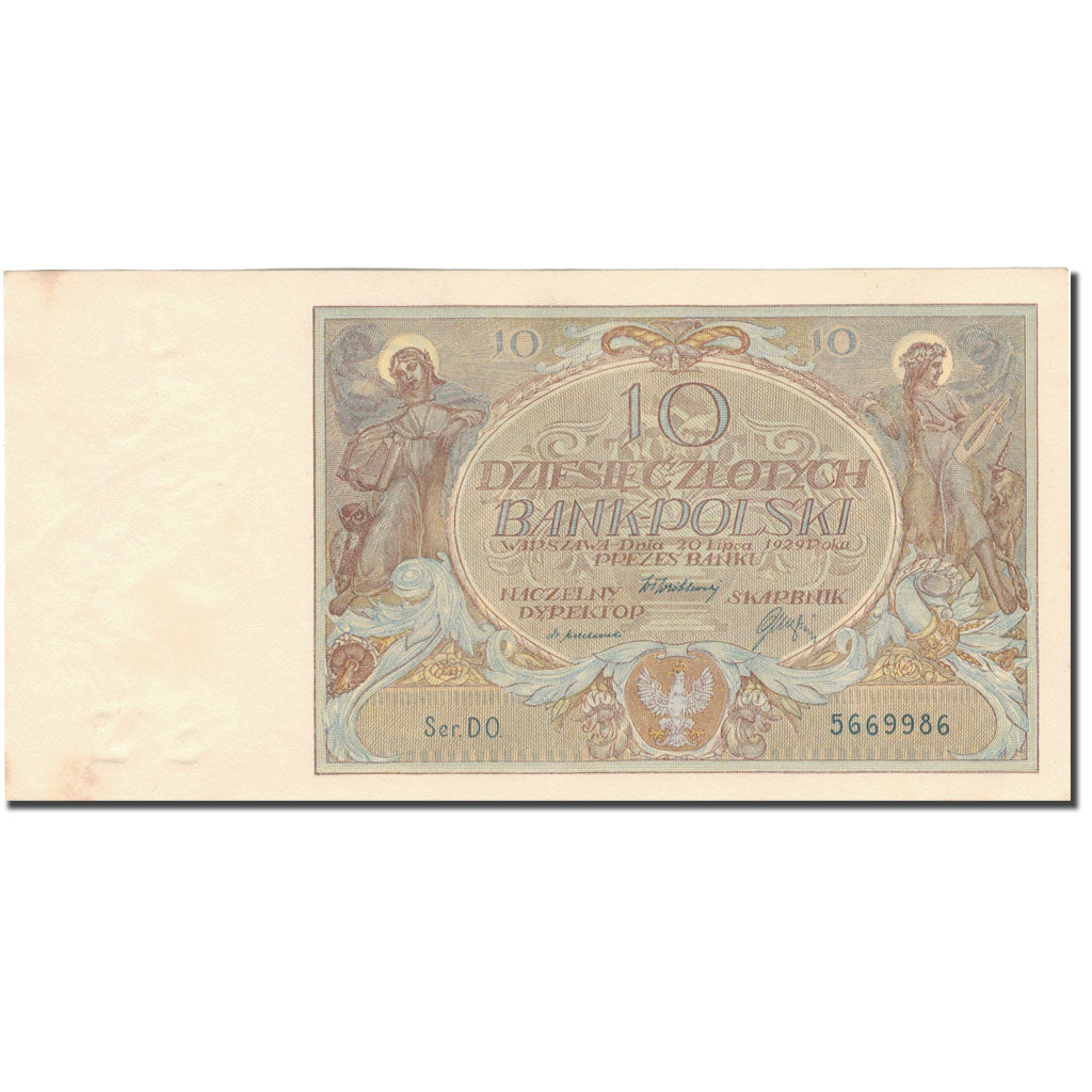 Banknote, Poland, 10 Zlotych, 1929, 1929-07-20, KM:69, VF(20-25)