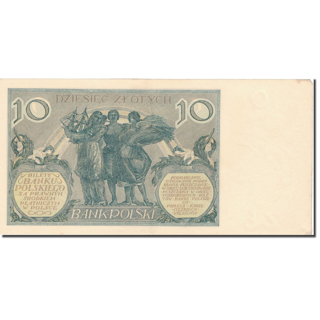 Banconote, Polonia, 10 Zlotych, 1929, 1929-07-20, KM:69, MB