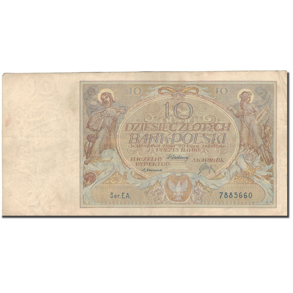 Geldschein, Polen, 10 Zlotych, 1929, 1929-07-20, KM:69, S