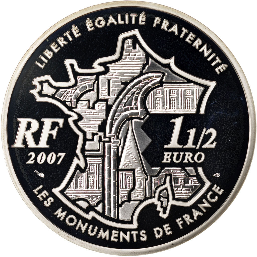 France, 1,5 Euro, 2007, MS(65-70), Silver, 22.20