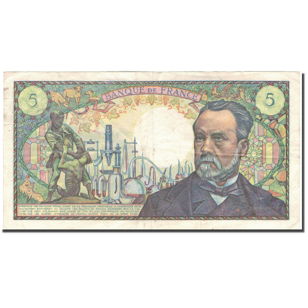 Frankreich, 5 Francs, Pasteur, 1970-01-08, SS, Fayette:61.12, KM:146b