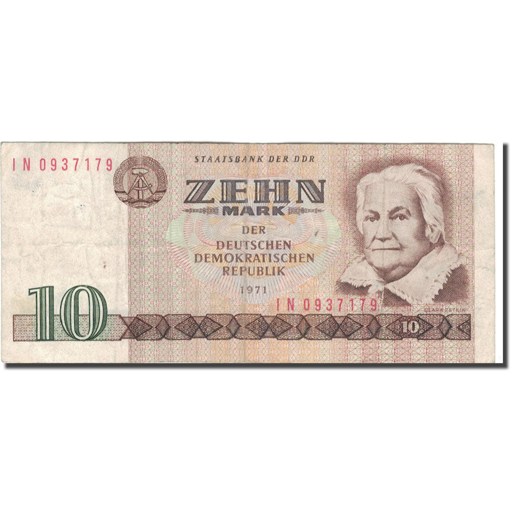 Banknote, Germany - Democratic Republic, 10 Mark, 1971, KM:28a, VF(30-35)