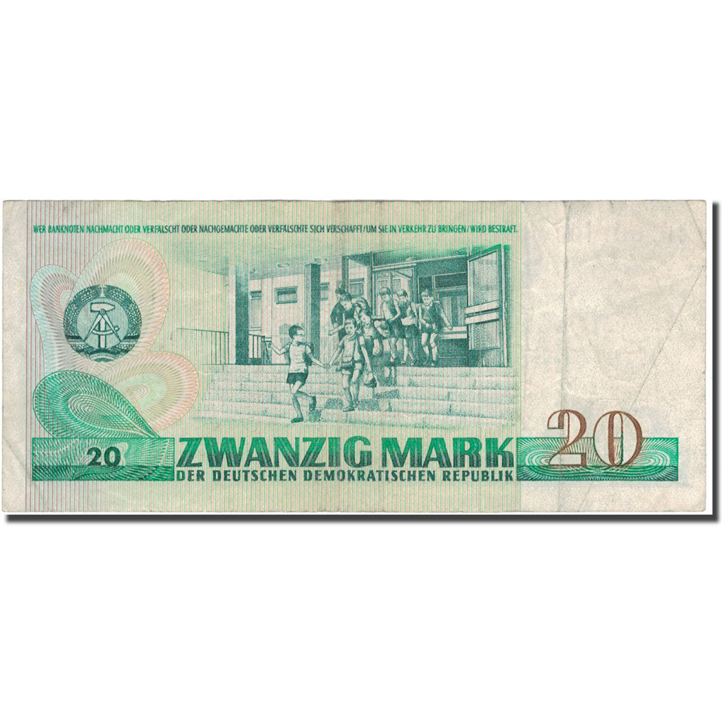 Banknote, Germany - Democratic Republic, 20 Mark, 1975, KM:29b, VF(20-25)
